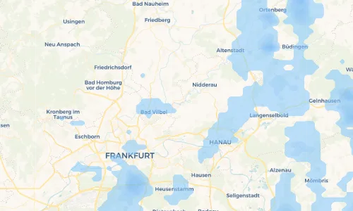 Regenradar Vorschaubild - Aktuelle Niederschläge in Niederdorfelden und Umgebung