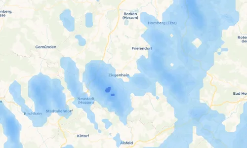 Regenradar Vorschaubild - Aktuelle Niederschläge in Niedergrenzebach und Umgebung