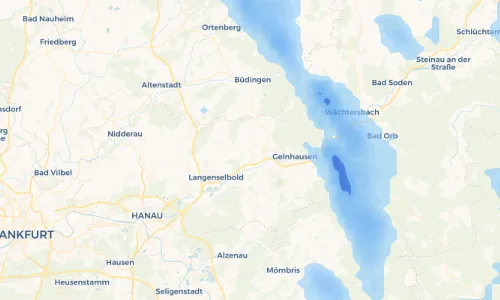 Regenradar Vorschaubild - Aktuelle Niederschläge in Niedergründau und Umgebung