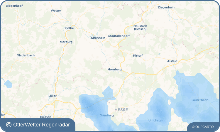 OtterWetter Regenradar-Widget Ober-Ofleiden