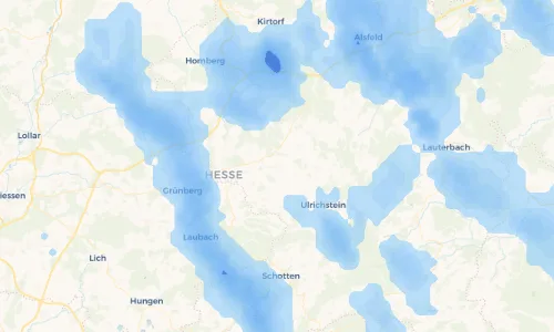 Regenradar Vorschaubild - Aktuelle Niederschläge in Ober-Ohmen und Umgebung