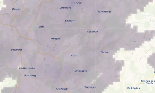 Regenradar Vorschaubild - Aktuelle Niederschläge in Ober-Schmitten und Umgebung