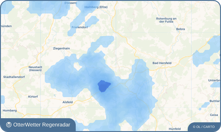 OtterWetter Regenradar-Widget Oberaula