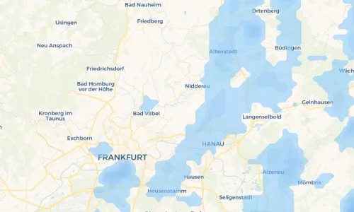 Regenradar Vorschaubild - Aktuelle Niederschläge in Oberdorfelden und Umgebung