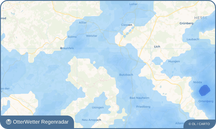 OtterWetter Regenradar-Widget Oberkleen