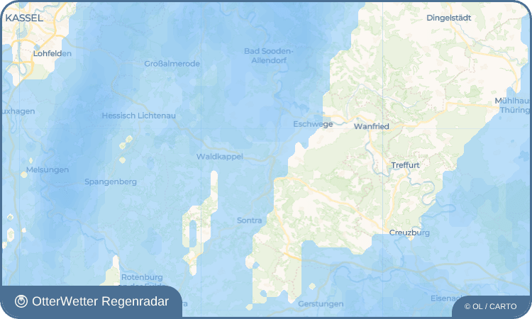 Wetter-Widget-Vorschau mit Vorhersagedaten für Oetmannshausen