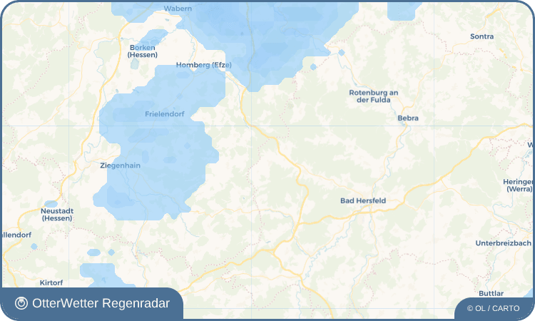 OtterWetter Regenradar-Widget Raboldshausen