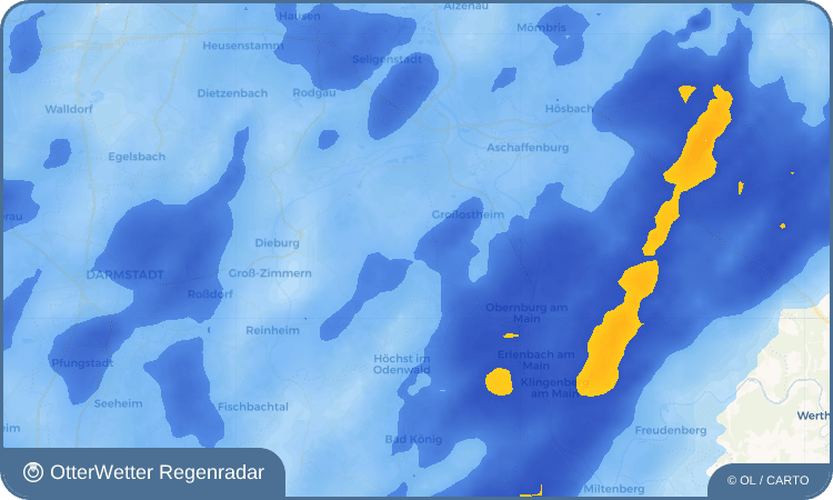 OtterWetter Regenradar-Widget Radheim