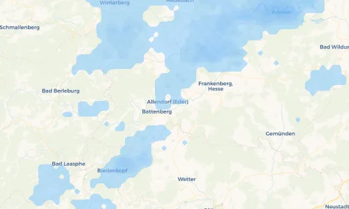 Regenradar Vorschaubild - Aktuelle Niederschläge in Rennertehausen und Umgebung