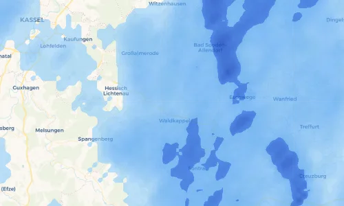 Regenradar Vorschaubild - Aktuelle Niederschläge in Rodebach und Umgebung