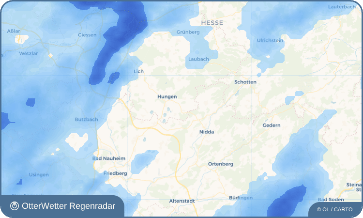 OtterWetter Regenradar-Widget Rodheim