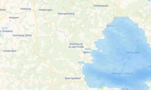 Regenradar Vorschaubild - Aktuelle Niederschläge in Rotenburg an der Fulda und Umgebung