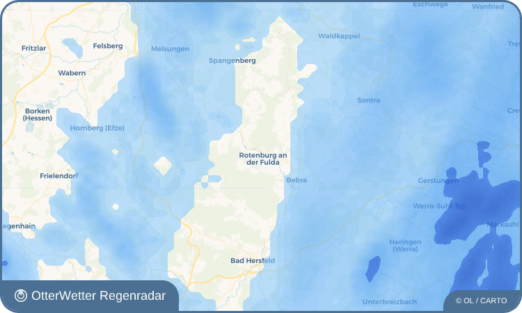 OtterWetter Regenradar-Widget Rotenburg an der Fulda