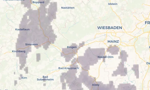 Regenradar Vorschaubild - Aktuelle Niederschläge in Rüdesheim und Umgebung
