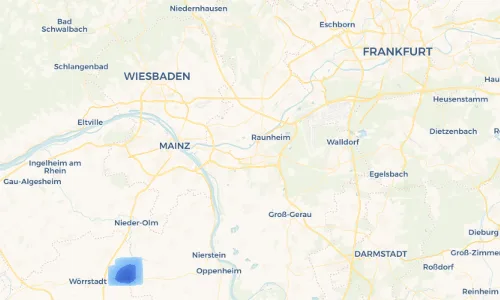 Regenradar Vorschaubild - Aktuelle Niederschläge in Rüsselsheim am Main und Umgebung