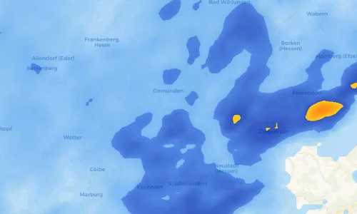 Regenradar Vorschaubild - Aktuelle Niederschläge in Schiffelbach und Umgebung