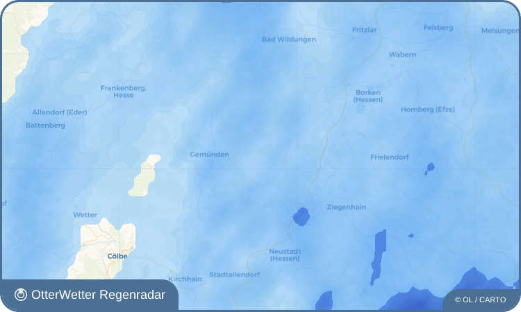 Wetter-Widget-Vorschau mit Vorhersagedaten für Schönau