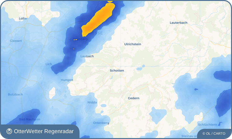 OtterWetter Regenradar-Widget Schotten