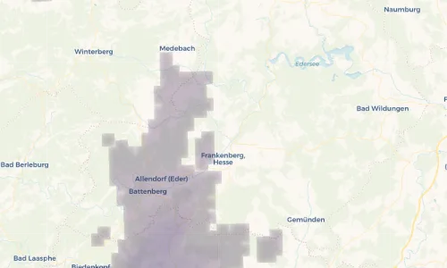 Regenradar Vorschaubild - Aktuelle Niederschläge in Schreufa und Umgebung
