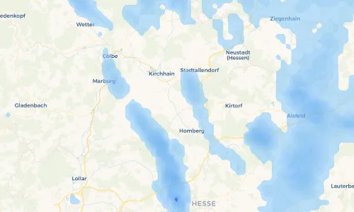 Regenradar Vorschaubild - Aktuelle Niederschläge in Schweinsberg und Umgebung