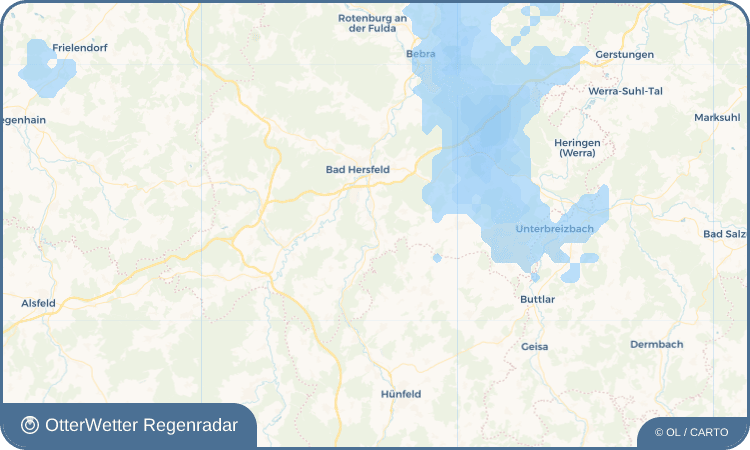 OtterWetter Regenradar-Widget Sieglos