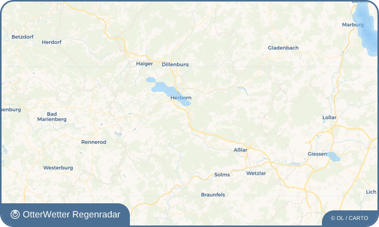 Widget-Vorschau für Sinn Wetter-Widget-Vorschau mit Vorhersagedaten für Sinn