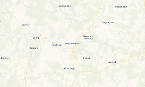 Regenradar Vorschaubild - Aktuelle Niederschläge in Stadtallendorf und Umgebung