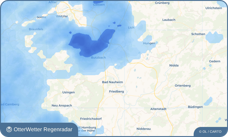 OtterWetter Regenradar-Widget Steinfurth
