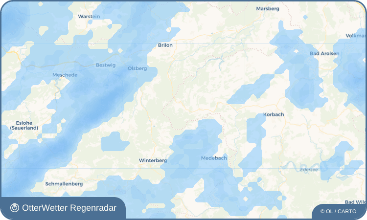 OtterWetter Regenradar-Widget Stryck