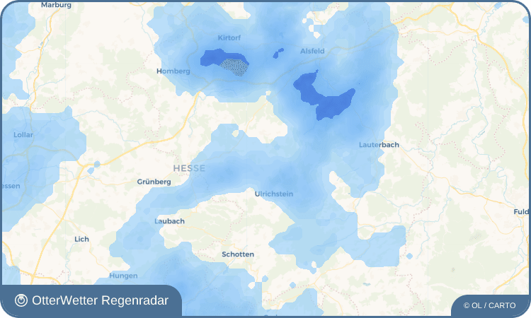 OtterWetter Regenradar-Widget Stumpertenrod