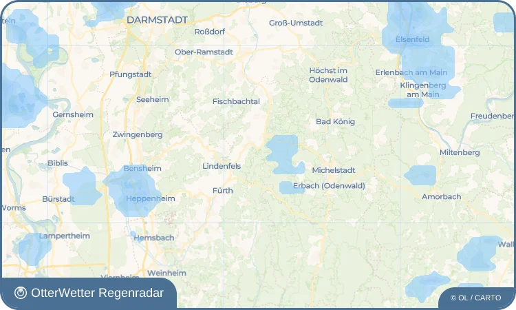 Widget-Vorschau für Unter-Ostern Wetter-Widget-Vorschau mit Vorhersagedaten für Unter-Ostern
