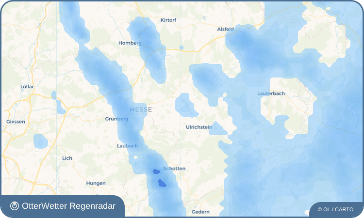 OtterWetter Regenradar-Widget Unter-Seibertenrod
