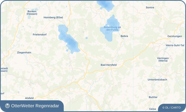 OtterWetter Regenradar-Widget Untergeis