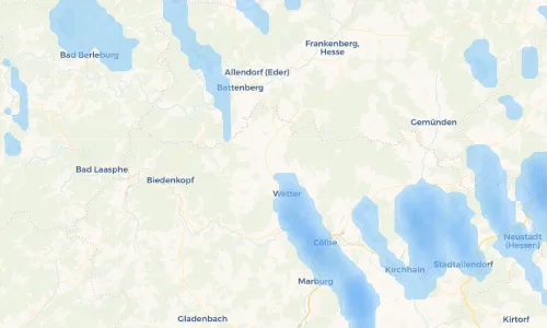 Regenradar Vorschaubild - Aktuelle Niederschläge in Untersimtshausen und Umgebung