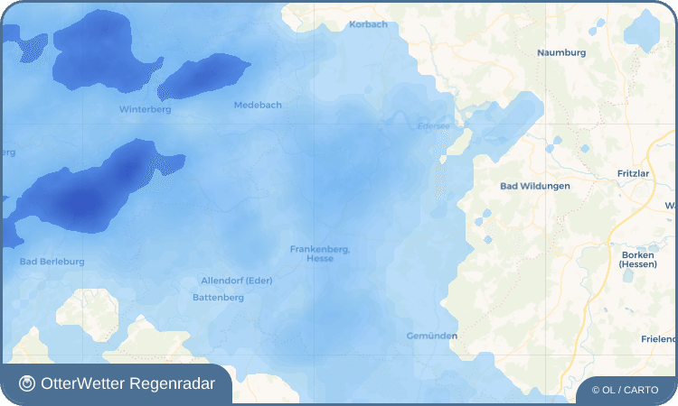 Widget-Vorschau für Viermünden Wetter-Widget-Vorschau mit Vorhersagedaten für Viermünden