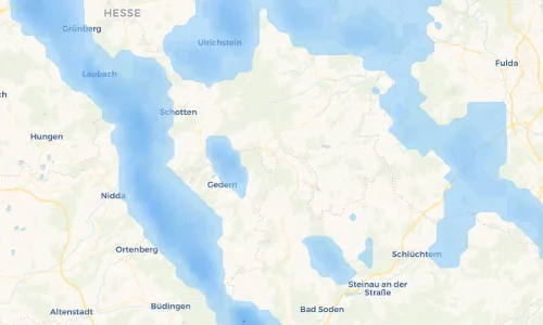 Regenradar Vorschaubild - Aktuelle Niederschläge in Volkartshain und Umgebung