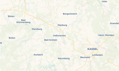 Regenradar Vorschaubild - Aktuelle Niederschläge in Volkmarsen und Umgebung