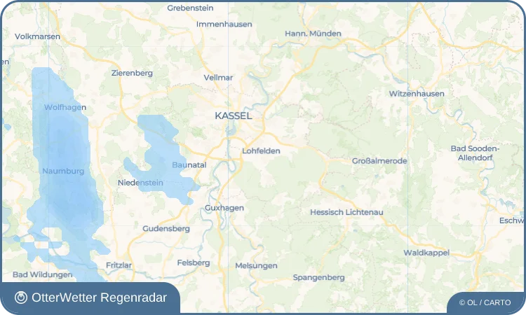 Wetter-Widget-Vorschau mit Vorhersagedaten für Vollmarshausen
