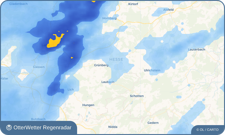 Widget-Vorschau für Weickartshain Wetter-Widget-Vorschau mit Vorhersagedaten für Weickartshain