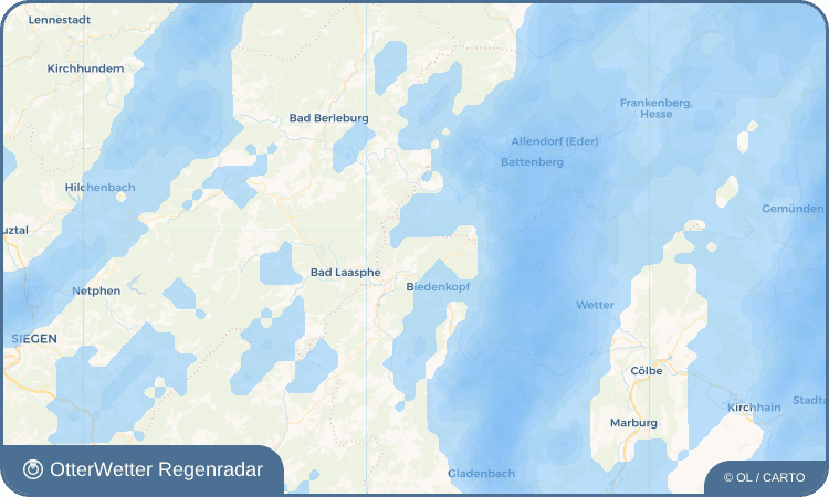 OtterWetter Regenradar-Widget Weifenbach