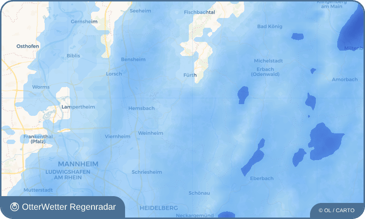 OtterWetter Regenradar-Widget Weiher