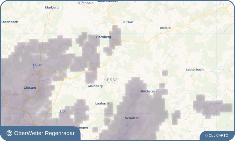OtterWetter Regenradar-Widget Wettsaasen