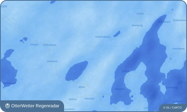 OtterWetter Regenradar-Widget Wilsbach