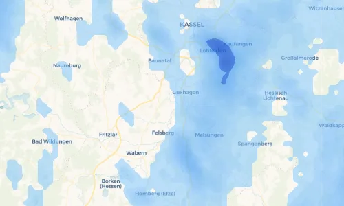 Regenradar Vorschaubild - Aktuelle Niederschläge in Wolfershausen und Umgebung