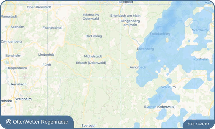 Wetter-Widget-Vorschau mit Vorhersagedaten für Würzberg