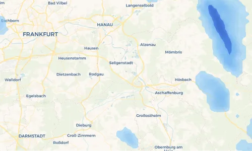 Regenradar Vorschaubild - Aktuelle Niederschläge in Zellhausen und Umgebung
