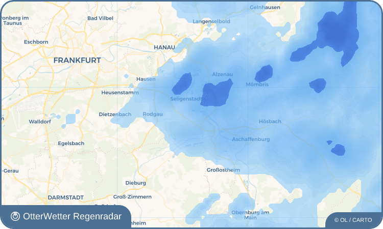 Widget-Vorschau für Zellhausen Wetter-Widget-Vorschau mit Vorhersagedaten für Zellhausen
