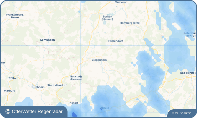 OtterWetter Regenradar-Widget Ziegenhain