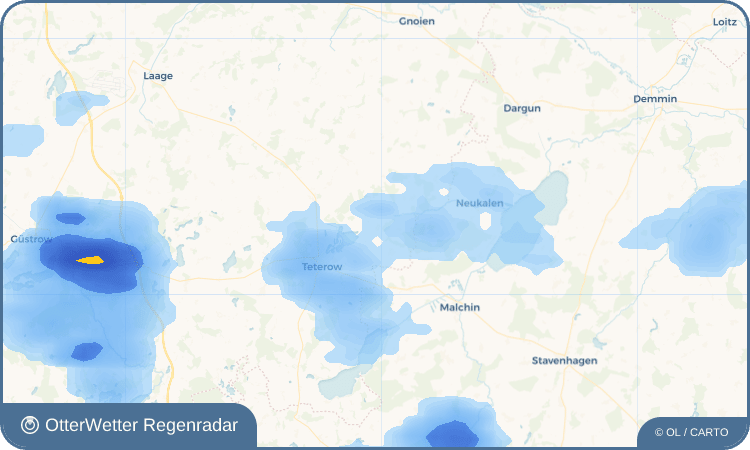 OtterWetter Regenradar-Widget Alt Sührkow