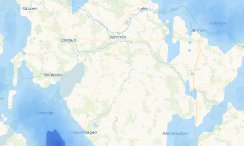 Regenradar Vorschaubild - Aktuelle Niederschläge in Beggerow und Umgebung